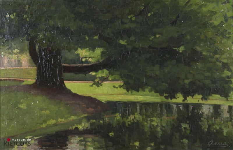 M.P. Reus (1865-1938) - De boom in het park Merwesteyn. Ges. R.O.
